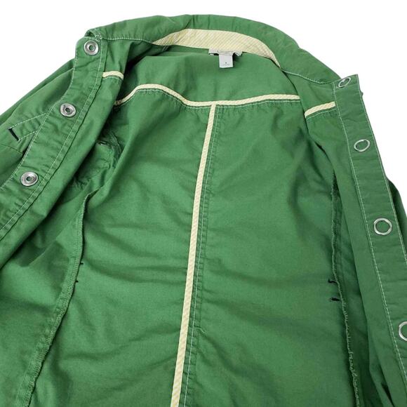 Ann Taylor LOFT Jacket Safari Utility Style Sz 8 Green Snap Closure Vintage y2k - Picture 9 of 12